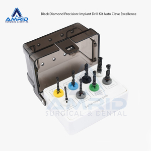 Kit de taladros de implante dental de 8 piezas, recubierto de titanio dorado con soporte de fresa gratis, equipos dentales CE - Product Image 2