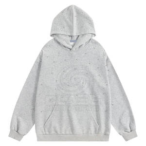 Sweats à capuche en strass de haute qualité de couleur personnalisée Sweats à capuche en strass avec logo personnalisé pour la vente en ligne - Product Image 1