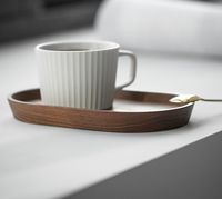 Mini plateaux de service marocains en bois, faits à la main, polis, petits, décor nautique pour la maison, OEM disponible, artisanat et cadeaux en bois