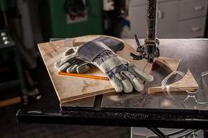 Gants de sécurité en cuir de vachette pleine fleur pour la conduite automobile, gants de sécurité pour hommes en cuir de vachette pleine fleur résistants à l'usure sur toute la paume - Product Image 5