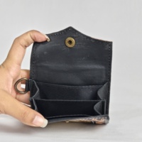 Dompet Koin Kulit Bermotif Kotak-Kotak Berkualitas Tinggi Premium, Desainer Khusus, Buatan Tangan, Dompet Kecil dengan Tali Pergelangan Tangan, Tempat Kartu untuk Wanita