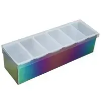 Carrito de condimentos de acero inoxidable con 6 rejillas para suministro de bar y cócteles de frutas - Product Image 4