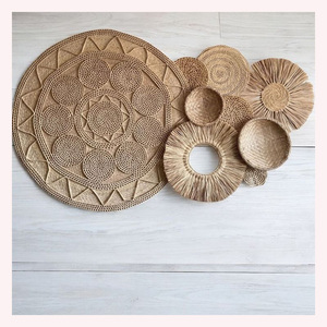 Décor de table artisanal de luxe en raphia vente chaude 2025 rotin naturel et jonc de mer accent artisanal pour les espaces de salle à manger chics et confortables - Product Image 4