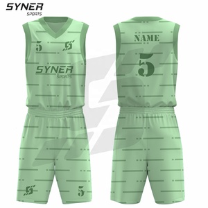 Conjunto de uniforme de baloncesto personalizado para hombre, nuevo diseño, camiseta de sublimación de talla grande, ropa de baloncesto reversible personalizada, camisetas - Product Image 1