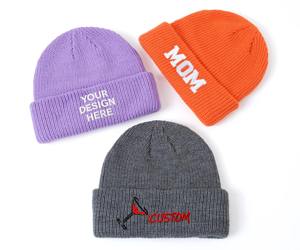 Gorros de Punto Personalizados con Puño, Gorro de Invierno con Logotipo Bordado, Gorros Clásicos para Adultos, Gorros Cálidos al por Mayor, Fábrica de Vietnam - Product Image 2