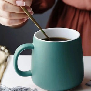 Tasse à café artisanale en céramique rose de 300 ml et ustensile en bois et en résine les plus vendus. - Product Image 5