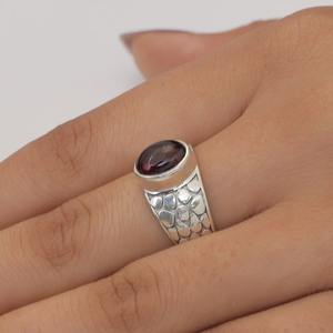 925แหวนสปินเนอร์พลอยเงินแท้ทำด้วยมือแฟชั่นเรียบง่ายของขวัญแต่งงานคุณภาพเยี่ยมตัดวงรีสำหรับปาร์ตี้ - Product Image 3