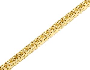 Bracelet de tennis classique en or jaune fabriqué avec des diamants cultivés en laboratoire Style coupe ronde Bijoux élégants pour femmes - Product Image 5