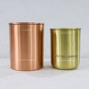 Contenedor de velas de cobre hecho a mano personalizado, tarros votivos de Metal con tapa para decoración del hogar, contenedor de velas perfumadas - Product Image 6
