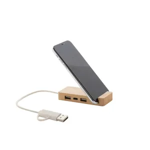 Hub USB Mobaru in Bambù, Gadget Promozionale Ecologico - Product Image 2