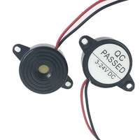 Buzzer piézoélectrique actif à fil 3500 Hz, son continu fort, sondeur piézoélectrique, haut-parleur, alarme d'avertissement 3-24 V, HYD-2312
