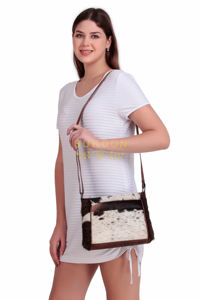 กระเป๋าสะพายข้างหนังวัวสำหรับผู้หญิง, กระเป๋าคาดลำตัวกระเป๋าคาดลำตัวกระเป๋าคาดลำตัวแบบคลาสสิกสายรัดกว้างหนังกีตาร์ความจุขนาดใหญ่ดีไซน์ใหม่ - Product Image 3