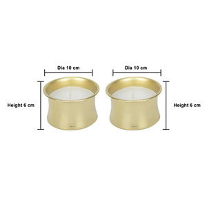 Bougeoir en or Décoration luxueuse pour toute pièce Bougeoir en or Design sophistiqué pour l'éclairage ambiant - Product Image 3