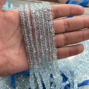 Cuentas Redondas Facetadas de Topacio Azul de Primera Calidad de 5 mm a 7 mm con Más de 50 Años de Experiencia en la Fabricación de Joyería Fina - Product Image 3