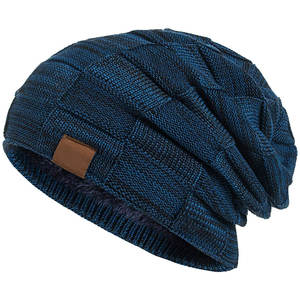 Bonnet pour homme – Prix de gros – Marque M&F – Bonnets d'hiver chauds de bonne qualité – Bonnets tricotés amples et épais - Product Image 1