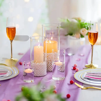 Vase Transparent Centre De Table Bougeoir Parfait pour Centres De Table Salle À Manger Chambre Salon Arrangements Floraux