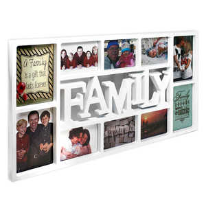 Cadre photo familial XL en résine blanche - Product Image 3