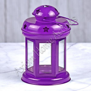 Lanterne en métal suspendue personnalisée élégant Axiom Home Accents verre fer bougeoir fait à la main décorations de mariage de Noël - Product Image 1