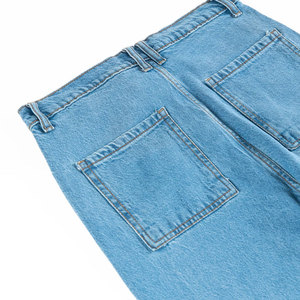 Pantalones vaqueros rectos informales de cintura alta para mujer, pantalones cargo transpirables con estampado de pierna ancha y talla personalizada - Product Image 5