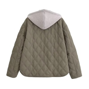 แจ็กเก็ตลำลองสำหรับผู้หญิงคอกลมทรงหลวมแขนยาวมีฮู้ดสำหรับผู้หญิงมาใหม่สำหรับฤดูหนาว - Product Image 2