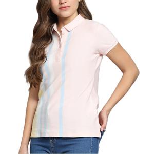 Polo básico para mujer de algodón 100% de alta calidad al por mayor, camisetas de golf de manga corta a la moda con estampado de diseño personalizado - Product Image 4
