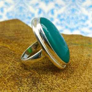 Beautiful Semiprecious Green Onyx Gemstone <b>Ring</b> Wholesale Price Handmade Jewelry 925 Sterling <b>Silver</b> Fine <b>Rings</b> for <b>Men</b> & Women - Product Image 3