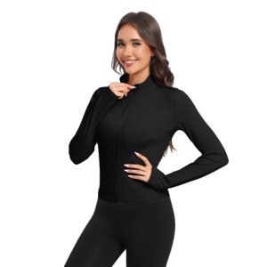 Veste de yoga pour femmes, coupe ajustée extensible, haut de sport pour la salle de sport, la course à pied, la remise en forme, vêtements de sport - Product Image 1