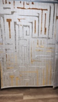 Tapis Adiva en polyester shaggy du Guangdong, tissé jacquard, fabriqué à la machine, à poils moyens, réversible, rembourré, lavable, antidérapant, pour voyage