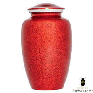 Urne funéraire artisanale rouge de style américain/européen de 10 pouces avec sac en velours, écologique et design personnalisable - Product Image 2