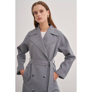 Trench-coat classique pour femme - Gris - Product Image 6