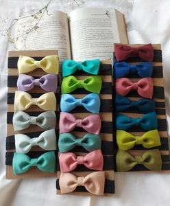 Custom Made in Multi Colours Hand Embroidered <b>Bow</b> Made From 100 % Cotton Fabric <b>for</b> <b>Hair</b> Accessories Stores Suitable <b>for</b> Resale - Product Image 6