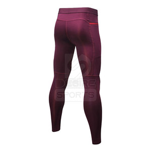 Leggings de fitness pour hommes en gros, avec logo personnalisé, taille élastique, séchage rapide, respirants, en Spandex/Polyester, longueur intégrale, haute qualité - Product Image 2
