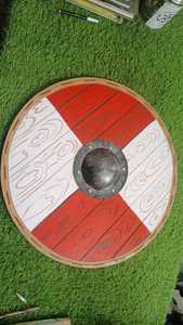 Bouclier rond Viking médiéval fabriqué à la main en bois bouclier en métal modèle antique bouclier personnalisé pour la décoration intérieure - Product Image 6