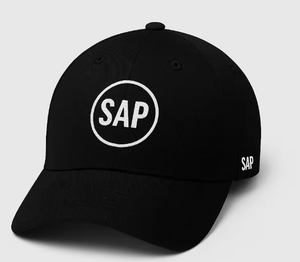 Custom Logo Cotton <b>Baseball</b> <b>Cap</b> 6 Panel, Metal Buckle, <b>Black</b> & Royal Blue - Product Image 1