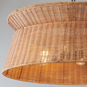 Lampada da soffitto appesa fatta a mano in <span class=keywords><strong>Rattan</strong></span> bronzo scuro decorazione per la casa lampada a sospensione per comodino soggiorno ristorante - Product Image 5