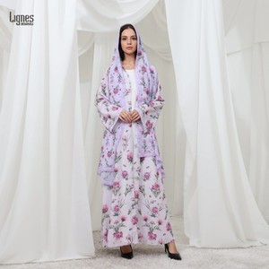 Novo Atacado de Roupas Femininas Elegantes e Modestas, Cardigan Abaya, Vestido Muçulmano em Estilo Aberto com Impressão da Turquia - Product Image 1