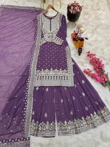 Antra Lifesty's New Designer Collection Ladies Ethnic Heavy Embroidery Gharara Salwar/Palazzo Suit for Parties Weddings Indian - Product Image 2
