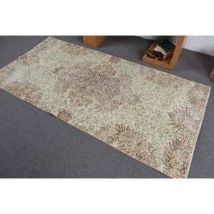 พรมขนสัตว์สีเขียวแบบดั้งเดิมสำหรับห้องนั่งเล่น3.7x7.5ft พรมตุรกีเย็บปะต่อกันสำหรับข้างเตียงห้องโถงน้ำยาง - Product Image 4