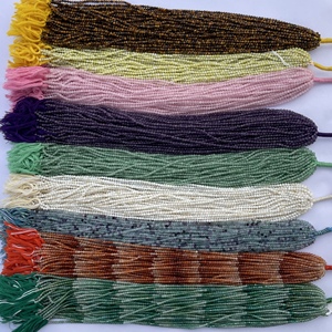 อัญมณีธรรมชาติขนาด2มม. 3มม. 4มม.,ลูกปัดอัญมณีแบบเกลียวขนาดเล็กทำจากพลอยแท้หลายแบบคริสตัลแท้ AAA - Product Image 1