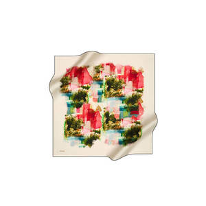 Écharpe carrée en twill de soie Pierre Cardin 90x90 - Product Image 1