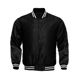 Customized Men's Clothing Manufacturer High Quality Fashion Satin <b>Jacket</b> Embroidery Windbreaker Warm Satin Bomber <b>Jacket</b> for Men - Product Image 6