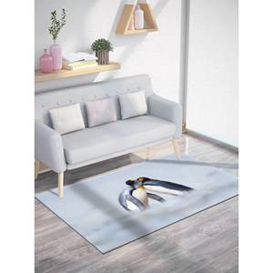 Tapis imprimé avec des pingouins - Tapis mignons avec des pingouins pour la chambre d'enfant, la salle à manger, tapis en chenille - Product Image 2
