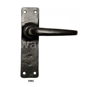 Poignée de porte à levier en fer lisse noir poignée décorative pour la maison cuisine salle de bain salon chambre porte utilisation - Product Image 1