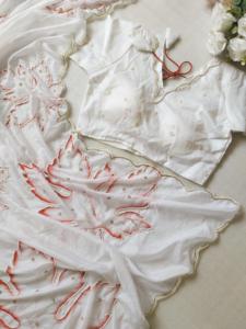 Sari con estampado de Bollywood indio, el diseñador más vendido, la última ropa de fiesta étnica exclusiva, aspecto real rico, Sari étnico precioso - Product Image 2