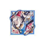 Foulard en soie à motifs floraux vintage, mode hiver - Product Image 3