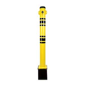 Poste de Estacionamiento Bloqueable de Acero de 90 cm, Barrera Removible para Estacionamiento de Autos - Product Image 1
