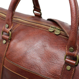 Handmade Premium Leather Duffle <b>Bag</b>-Durable Lightweight Sport Style with Polyester Lining Large Capacity & Eco-Friendly - Product Image 5