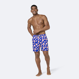 Short de bain homme 100% polyester High Street taille moyenne écologique anti-rides respirant cordon de serrage Service OEM impression à chaud chaud - Product Image 2