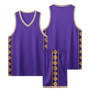 Conjunto de camiseta de baloncesto de alta calidad, uniforme de malla de secado rápido, ropa deportiva transpirable con logotipo personalizado, sublimación de poliéster de tamaño XS - Product Image 1