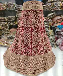 Precio al por mayor de moda de rayón algodón bordado secuencia de trabajo Lehenga Choli Dupatta indio pakistaní étnico prendas de vestir fiestas ropa - Product Image 6